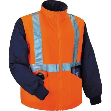 Giacca di sicurezza invernale riflettente per abbigliamento da lavoro impermeabile Hi Viz con cerniera