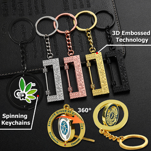 制造商印刷字母标志钥匙链批发定制钥匙圈搪瓷2d 3d钥匙链纪念品金属钥匙扣带标志 - Product Image 5