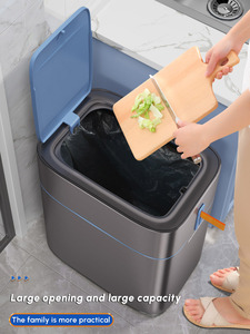 JOYBOS Stainless Steel Trash Can Easy <strong>Packing</strong> with Odor Filter System Waste <strong>Bin</strong> Garbage <strong>Bin</strong> for Kitchen - Product Image 4