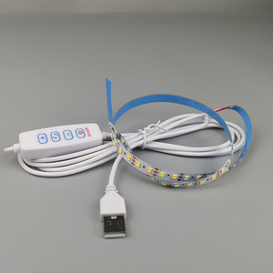 5 В, USB, Двухцветные светодиодные полосы, 120 светодиоды/м, 0,5 м, 1 м, 3000K-6500K, SMD-2835, USB-полосы с регулировкой яркости