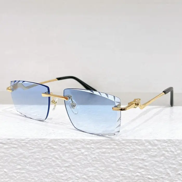 Rimless Diamond Cut Sunglasses Car CT0121O 1:1 High Quality Originality Best Luxury Branded Designer Sunglasses