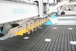 SUDIAO Cabinet Cnc 1325 1530 4X8 Atc Cnc Router for Furniture Making With Auto <strong>Loading</strong> <strong>and</strong> <strong>Unloading</strong> <strong>Platforms</strong>
