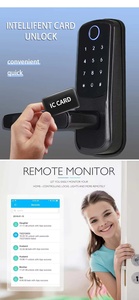 Kolay kurulum anahtarsız giriş kapı kilidi kolu elektronik akıllı sürgülü kilit dış ön kapı için - Product Image 4