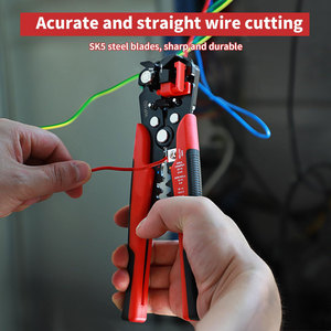 Fabrika OEM kendinden ayarlı tel striptizci, tel Crimper, tel kesici-3 in 1 otomatik çok amaçlı tel striptizci 10-24 AWG - Product Image 3
