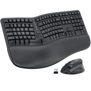 MEETION DirectorC Ergonomic Wireless Keyboard and Mouse 112 <strong>Keys</strong> Windows/Mac/Computer/Laptop Ergonomic Keyboard <strong>Macro</strong> - Product Image 1