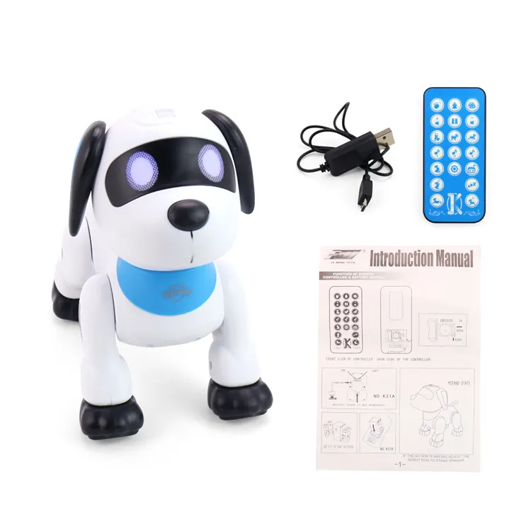 หุ่นยนต์สัตว์เลี้ยงไฟฟ้า perro หุ่นยนต์สุนัขอัจฉริยะของเล่นสำหรับเด็กผลิตจากประเทศจีน