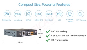 Codificador IP H264 HD 1080P 60 FPS 4 streaming codificador de transmisión RTMP - Product Image 6