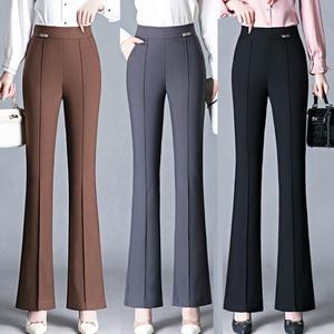 秋冬新款套装高腰瘦身裤休闲装百搭黑色阔腿裤 - Product Image 1