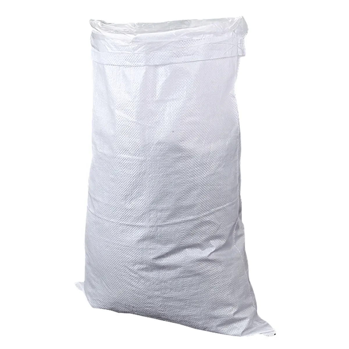 Sacos de bolsas de tejido PP blanco, 60x90cm, 50kg, reciclables, vacíos, para fertilizante, harina, arroz, alimento para animales, fruta, comida, arena
