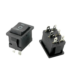 6-pin KCD1-106 Rocker Power chuyển đổi chuyển đổi 3 bánh răng Đen 15*21 Mét chuyển đổi - Product Image 4