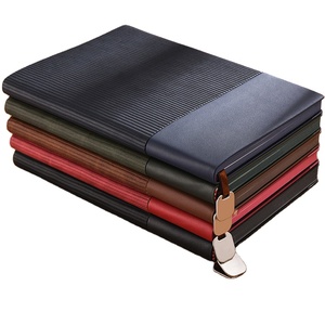 Nuevos productos de llegada 2025 blocs de notas personalizados con cinta de metal A5 Impresión de diario cuaderno de cuero pu personalizado cubierta suave B5 - Product Image 4