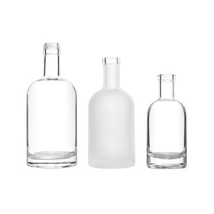 Luxury Round Empty 50ML 100ML 200ML 375ML 500ML 750ML <strong>1L</strong> Round Glass Liquor Bottle With Cork for Wine Vodka Nordic <strong>Whisky</strong> - Product Image 3