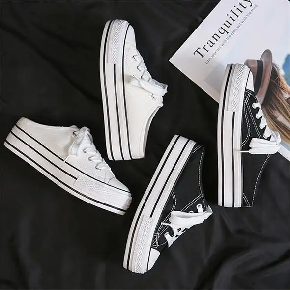 Spring Summer Women Fashion White Canvas Shoes Sneakers Women Canvas Trendy Shoes