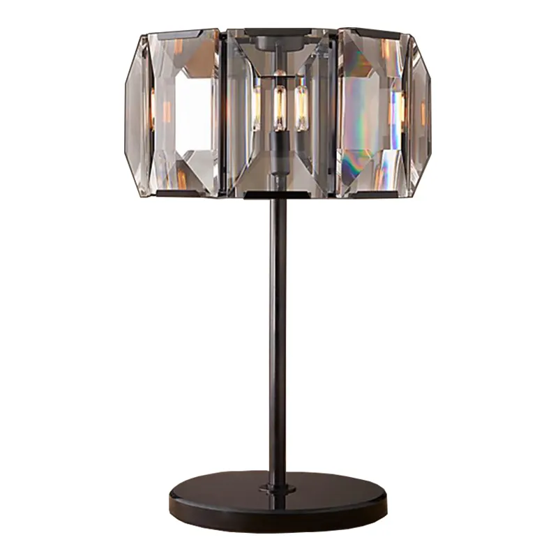 Toptan modern basit lampara de mesa k9 kristal masa lambası oturma odası yatak odası için otel villa