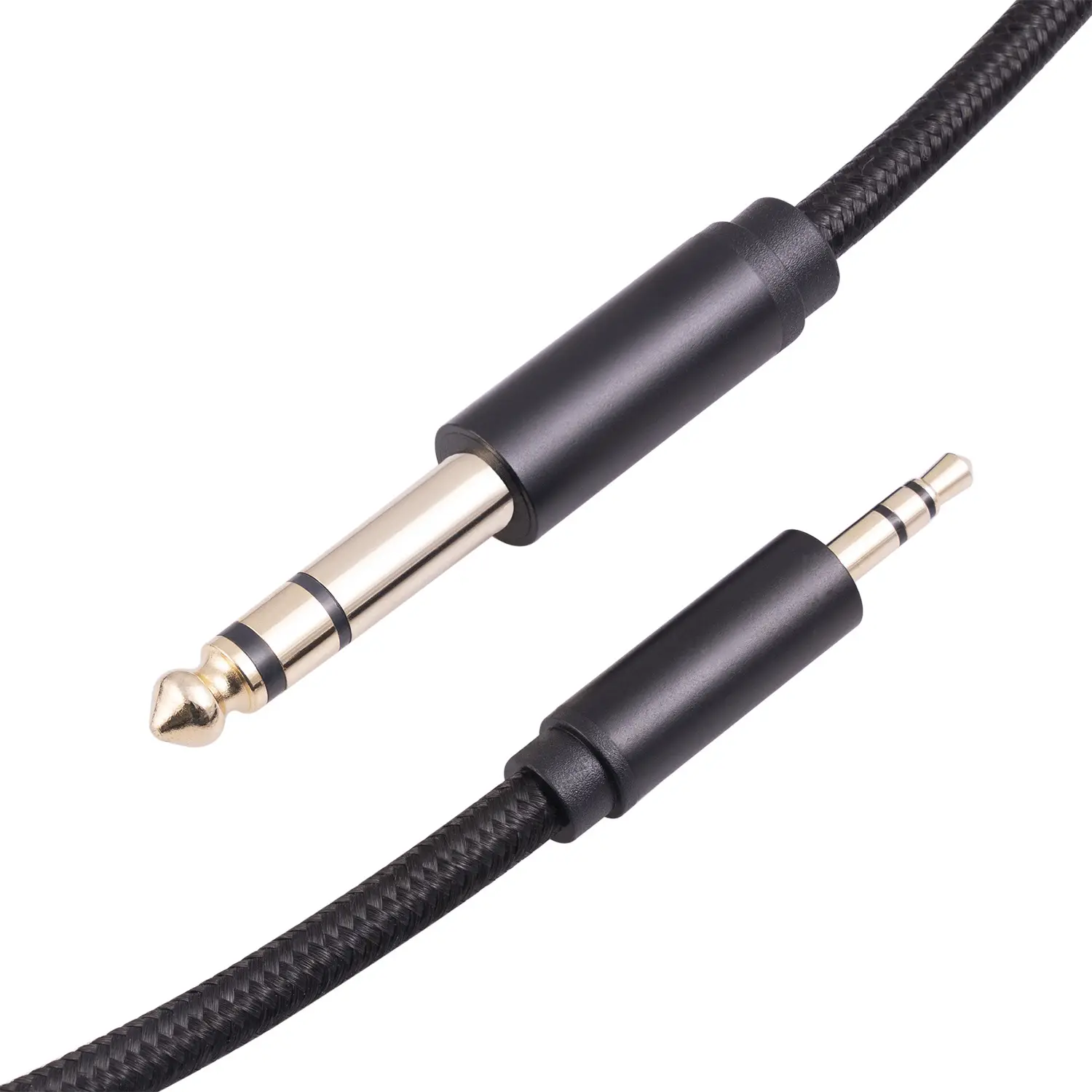 Cable auxiliar adaptador de Audio de 3,5mm a 6,35mm para amplificador de computadora de teléfono móvil altavoces 3,5 Jack a 6,5 Jack Cable de Audio macho