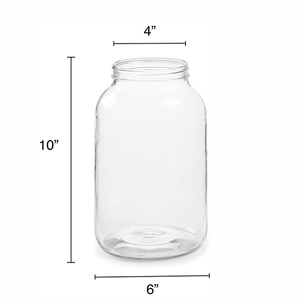 Plastik kapaklı yüksek kaliteli 2000 ml büyük hacimli cam kavanozlar şeffaf cam depolama şişesi - Product Image 2