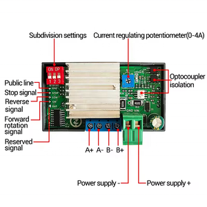 SMC02 Schrittmotor-Antrieb und Steuerung Gleichstrom 5-30 V 4 A Umkehrpuls Geschwindigkeitsregelungskabel programmierbarer Schaltgerät serielle Kommunikation