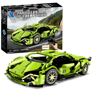 HW Игрушечная модель автомобиля, набор строительных блоков с дистанционным управлением, программируемая дорожка, Lambo Bugatti, спортивные детские 850, 2,4 г, ABS - Product Image 5