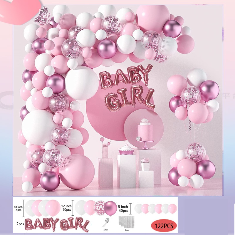 Ensemble de ballons pour bébé rose