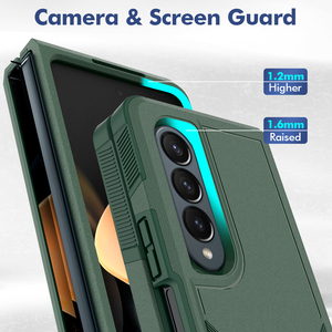 Samsung Galaxy <span class=keywords><strong>Z</strong></span> için katlanabilir telefon aksesuarları kat 4 sıcak satış çift katmanlı anti-damla TPU PC Defender cep telefonu kılıfı