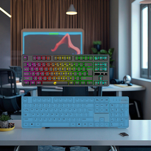 Ergonomic 87-<strong>Key</strong> USB Wired Gaming <strong>Keyboard</strong> <strong>Custom</strong> Black Switch LED Lighting Backlit 3.0 Desktop Use - Product Image 5