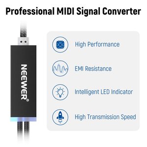 Cable MIDI USB tipo C personalizado de 72,4 "/184cm de longitud con teclado/sintetizador de conexión de entrada y salida - Product Image 2