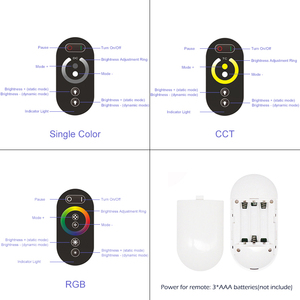 DC12-24V an der Wand befestigter Touch-Glasscheiben-Schalter mit RF-Touch-Fernbedienung für einfarbigen CCT RGB-LED-Streifen-Lichter-Dimmer - Product Image 4