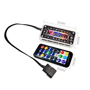 Manmu OEM Rgb Controller Computer <strong>Remote</strong> <strong>Control</strong> Fans and Led Light Multi-color Smart Music ARGB 6Pin 10Port Controller +<strong>Remote</strong> - Product Image 5