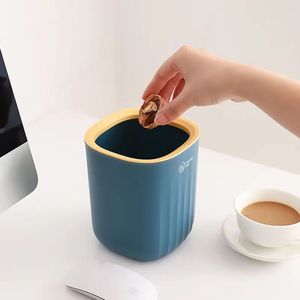 Ev ofis için çok fonksiyonlu Lidless Mini çöp tenekesi kare plastik ayakta yapısı oturma odası kahve sehpası Model Bin - Product Image 4