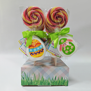 Kẹo dẻo kết cấu cứng với trang trí làm đầy hấp dẫn kẹo mút hương vị trái cây ngon - Product Image 4