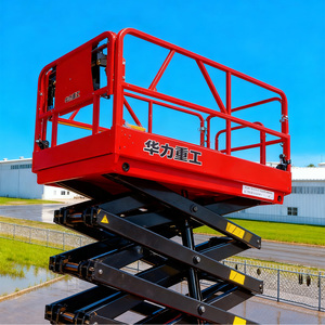 Miễn phí vận chuyển 12M Scissor Lift điện nâng nền tảng thang máy thang nhỏ trên không làm việc nền tảng tự hành Scissor Lift - Product Image 6