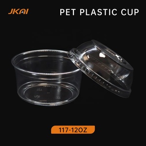 كوب من بلاستيك بي إي تي للمواد الغذائية المطبوخة مستدير وشفاف يُستخدم لمرة واحدة علبة لحفظ الكعك والبسكويت والفاكهة - Product Image 4