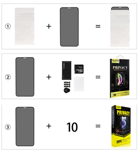 2025 toptan ekran koruyucu koruyucu Anti-spy temperli cam iPhone 12 13 14 15 16 için apple 11 Pro Max artı XS Xr x mini - Product Image 5