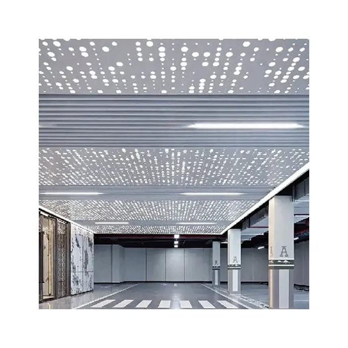 Новый дизайн современный открытый перфорированный акустический потолок лазерная резка декоративный потолок