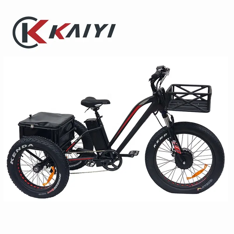 Kaiyi הנמכר ביותר אופניים חשמליים 3 גלגל ברזל כוח גדול 500w etrike 48v15ah סוללת ליתיום חשמלית 250cc לכלוך bik