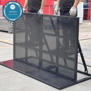 Stadyum güvenlik kalabalık kontrolü için birbirine sistemi ile ağır görev Event olay eskrim 1.2m yükseklik isıl işlem görmüş ahşap - Product Image 3
