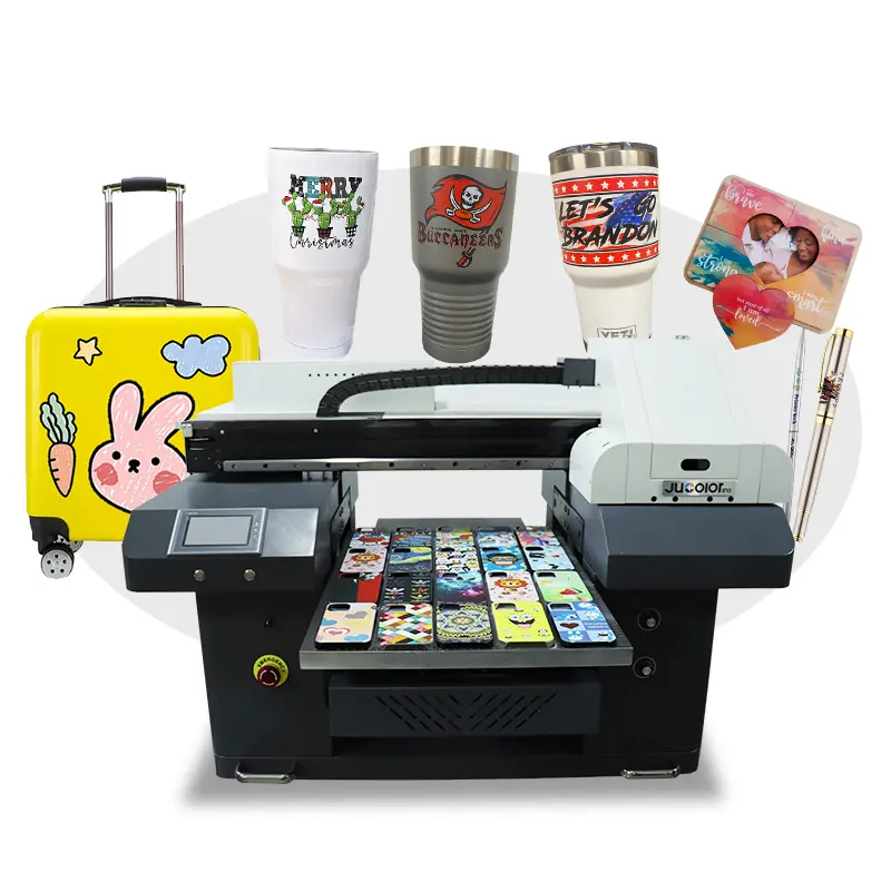 Jucolor 4060 Nieuwe UV-Printer Vlakke Bed Drukmachine Op Acryl Metalen Mokken Uv Inkjet Printer