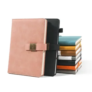 OEM A4 cuadernos cartera de negocios con la cubierta de cuero de la calculadora planificadores y diarios personalizados dot Grid Notebook fabricante - Product Image 5
