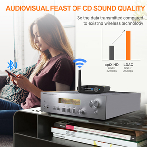 Lavaudio Bluetooth5.2レシーバーアダプターDACオーディオHiFiデコーダーとオーディオファンLDACワイヤレスステレオストリーミングミュージックレシーバー - Product Image 5
