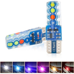 T10 3030 LED plaka aydınlatma ışığı 8SMD flaş kama gümrükleme lambası araba sinyal Strobe işıklar altı renk silikon 12V gerilim - Product Image 1
