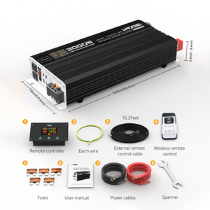שלנו מחסן 3000w כוח inverter dc 12v 24v 48v ל ac 110v 120v 220v 230v v v v v v v v v v sine טהור גל inverter שיא 6000w - Product Image 5