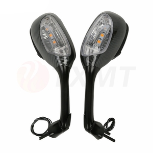 铃木GSXR600 GSXR750 K5/K6/K7/K8/K9带发光二极管转向信号黑色的侧视镜后视镜更换