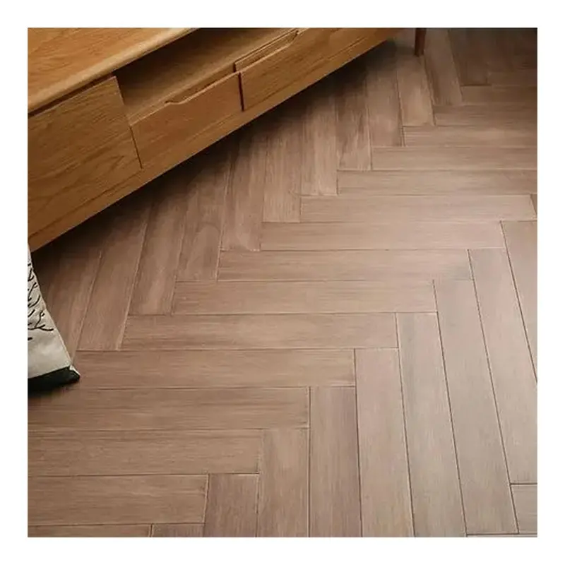 Potongan Harga Tahan Gores Ubin Plastik Serat Kayu LVT PVC SPC Klik Lantai Vinil Herringbone