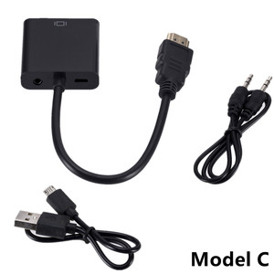 Convertidor de Cable HD 1080P a VGA con fuente de alimentación de Audio macho a adaptador hembra VGA para tableta portátil PC TV