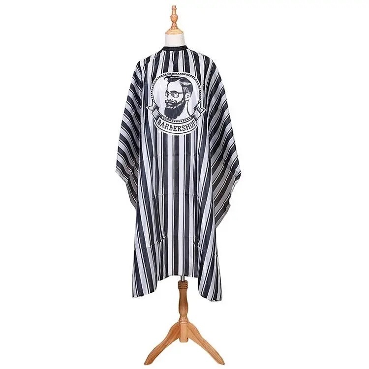 Striped fabric in black