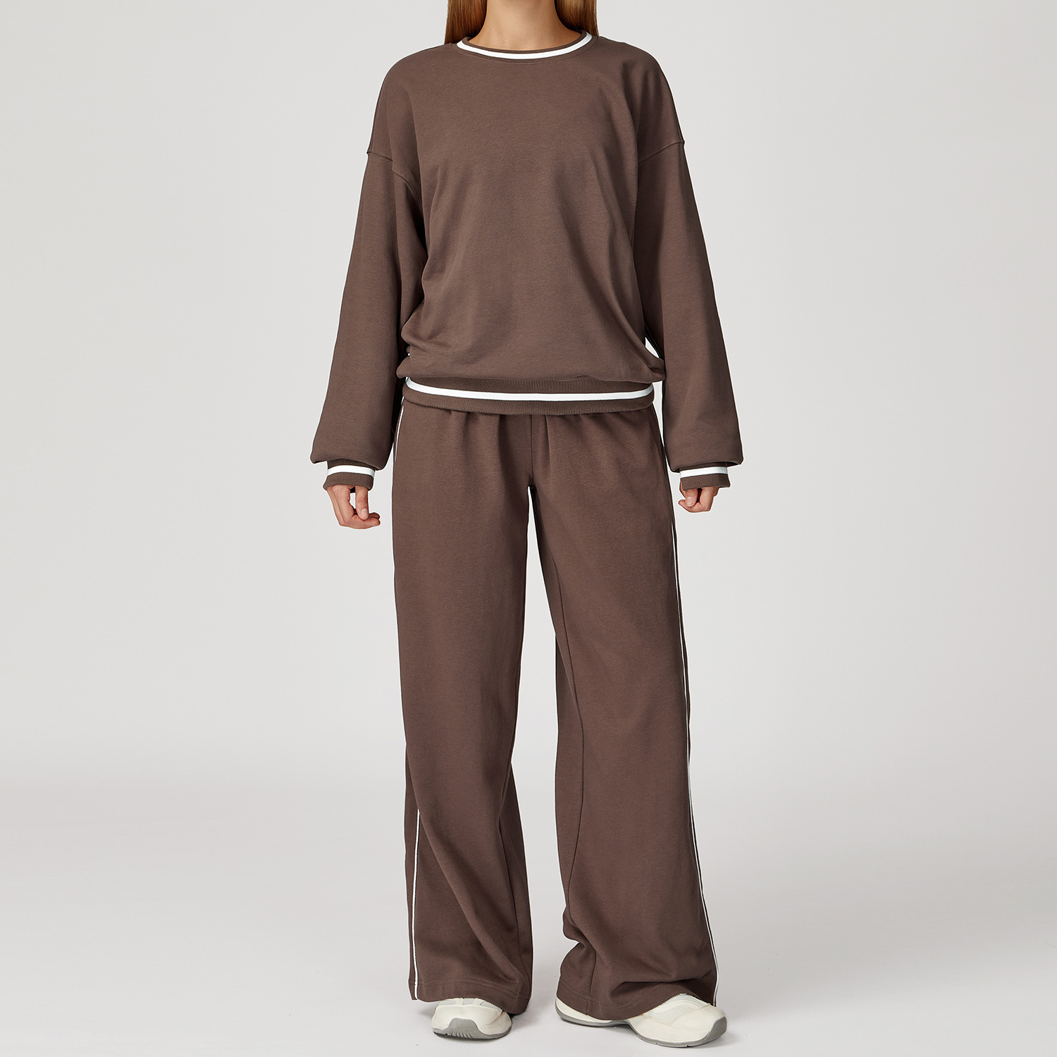 Brown Sweatshirt+long sweatpants