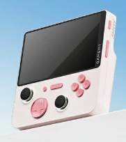 Console de jeu portable unique blanche et rose