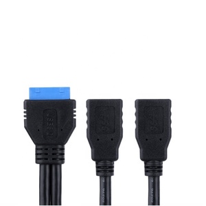 <strong>Customization</strong> <strong>USB</strong> 3.<strong>0</strong> Cable 20Pin IDC to <strong>2</strong>*<strong>USB</strong> 3.<strong>0</strong> a Female Adapter Cable for Computer <strong>USB</strong> 3.<strong>0</strong> Cable