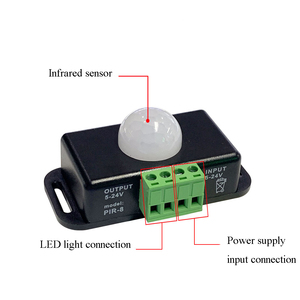 Pir-8 Mini Infrarot Pir Bewegungs sensor Dc 5-24v 6a Ir Detektor Schalter Timer Einstellbarer Body Switch Controller für LED-Lampen
