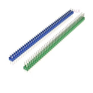 2x40 PIN rosso blu doppia fila maschio 2.54MM PITCH PIN Header striscia 2x40 PIN 2*40 40 p 40 PIN per scheda PCB ARDUINO